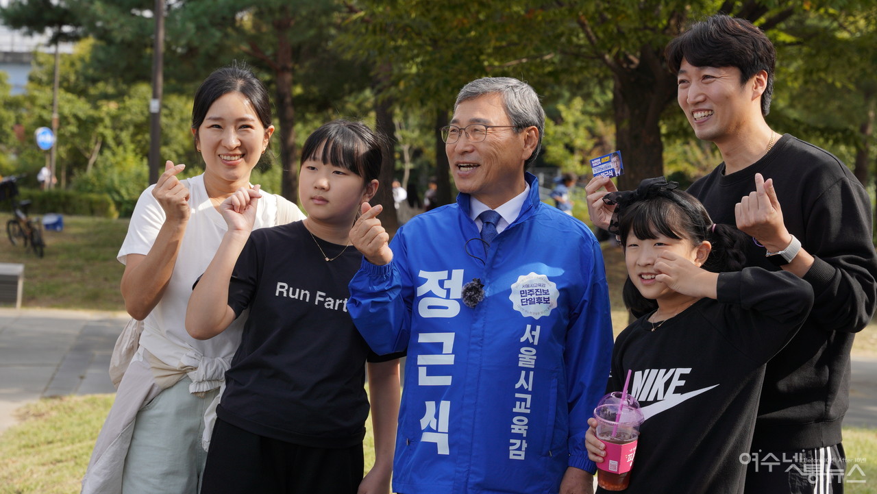 ▲ 정근식 후보는 선생님이 당당한 교권과 학생 인권이 함께 보장되는 학교를 만들겠다고 강조했다 ⓒ 정근식 선대위 제공