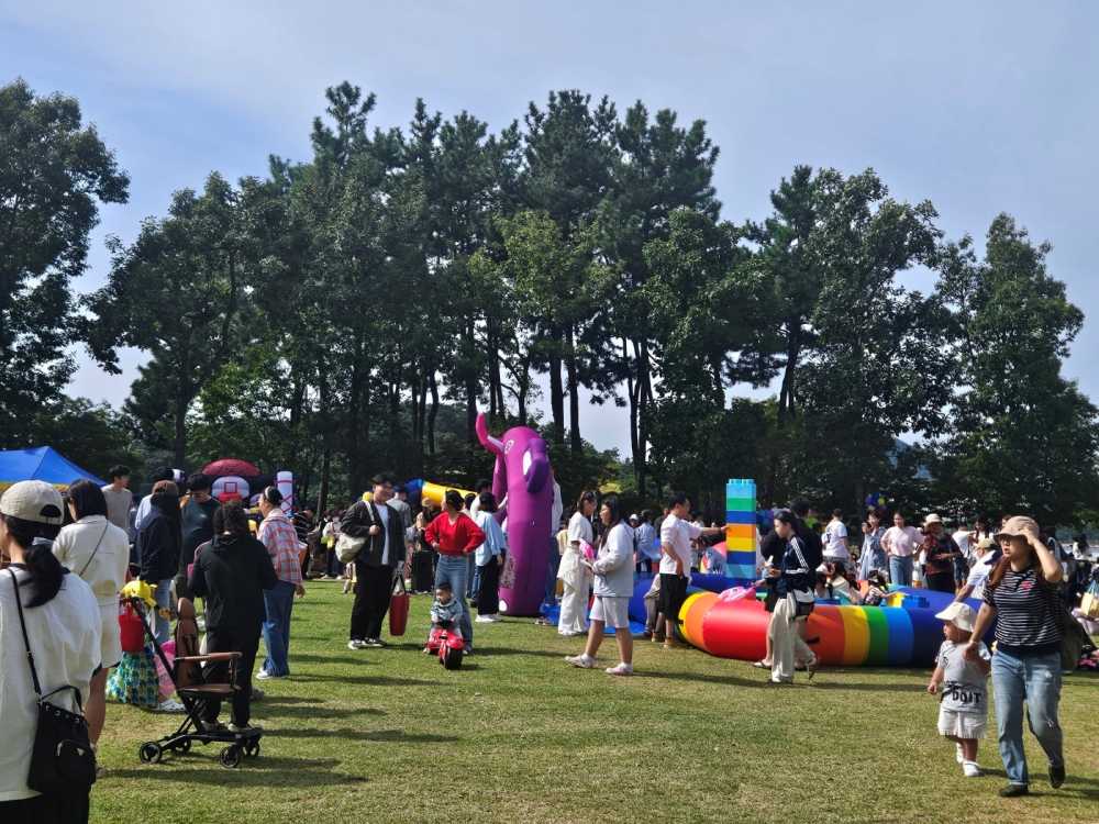 ▲도심속 작은 공원인 쥬니멀 파크 모습