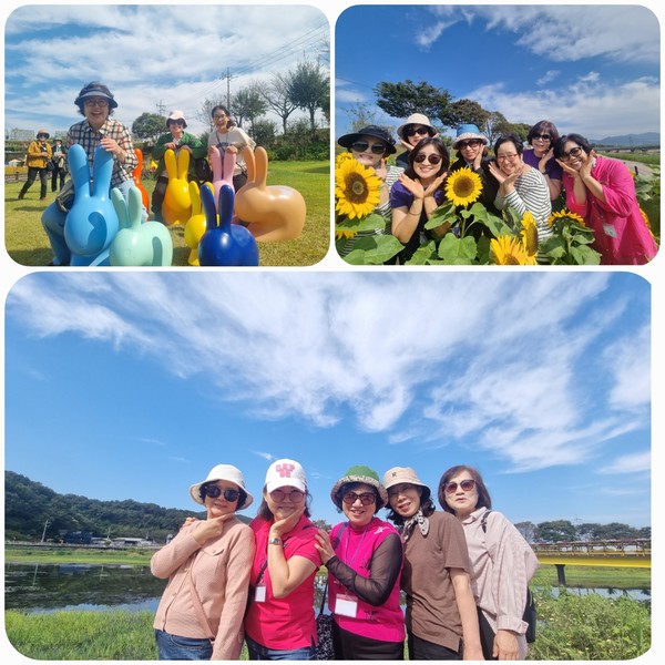 ‖“나들이~” 일정에 따라 황룡강꽃축제장을 누비는 활동지원사모습