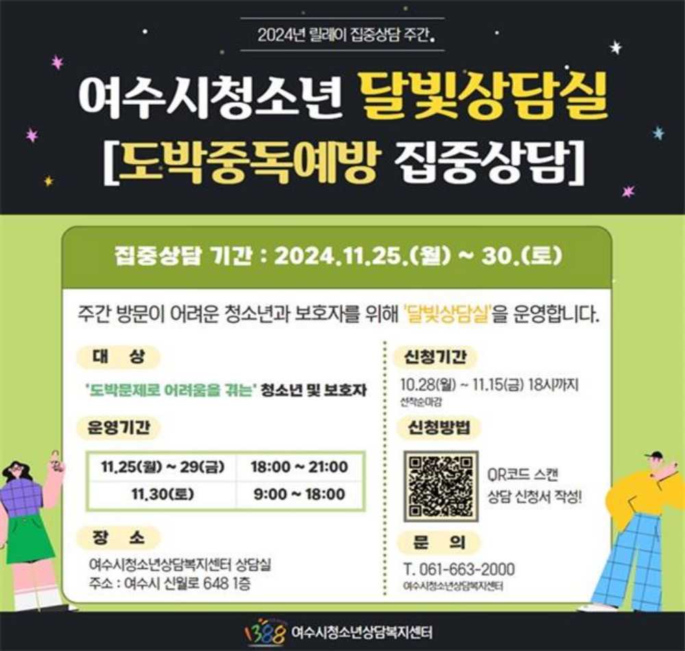 ▲ '릴레이 집중상담주간 포스터ⓒ여수시청소년상담복지센터