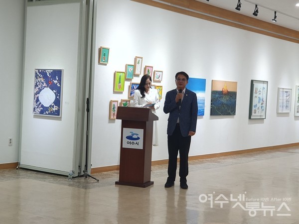 ▲ 강재헌  여수시의회 시의원이 축사를 하고 있다.  ⓒ공문택