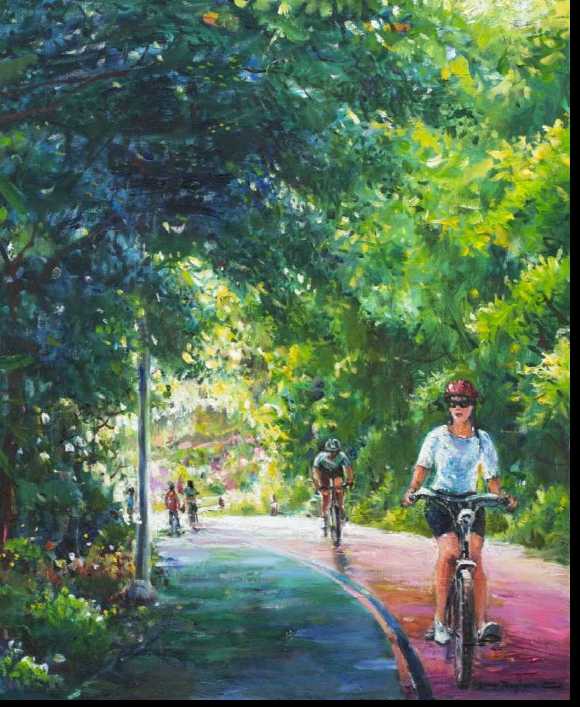 ▲조종현_옛철길 자전거길의 오후 ⓒ여수미술관