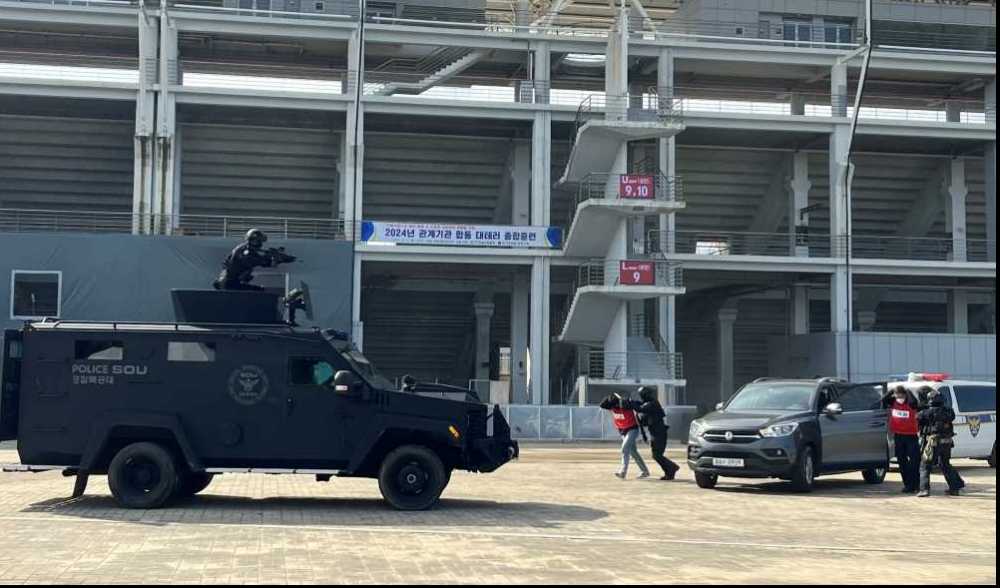 ▲ 합동 대테러 종합훈련을 실시 모습ⓒ전남경찰청