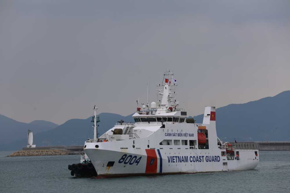 ▲베트남 해경 경비함정 여수 신항 도착 모습 ⓒ해양경찰교육원
