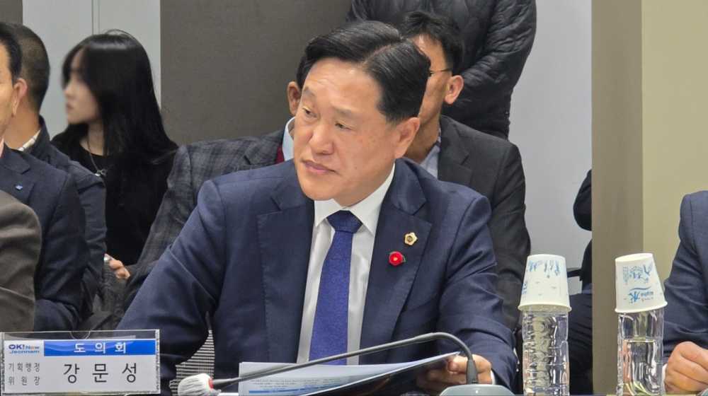 ▲ 지난 11월 13일 강문성 기획행정위원장이 토론회에서 의견을 개진하고 있다.ⓒ전라남도의회