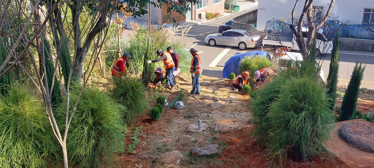 ▲여문공원 숲 조성사업 ⓒ여수시