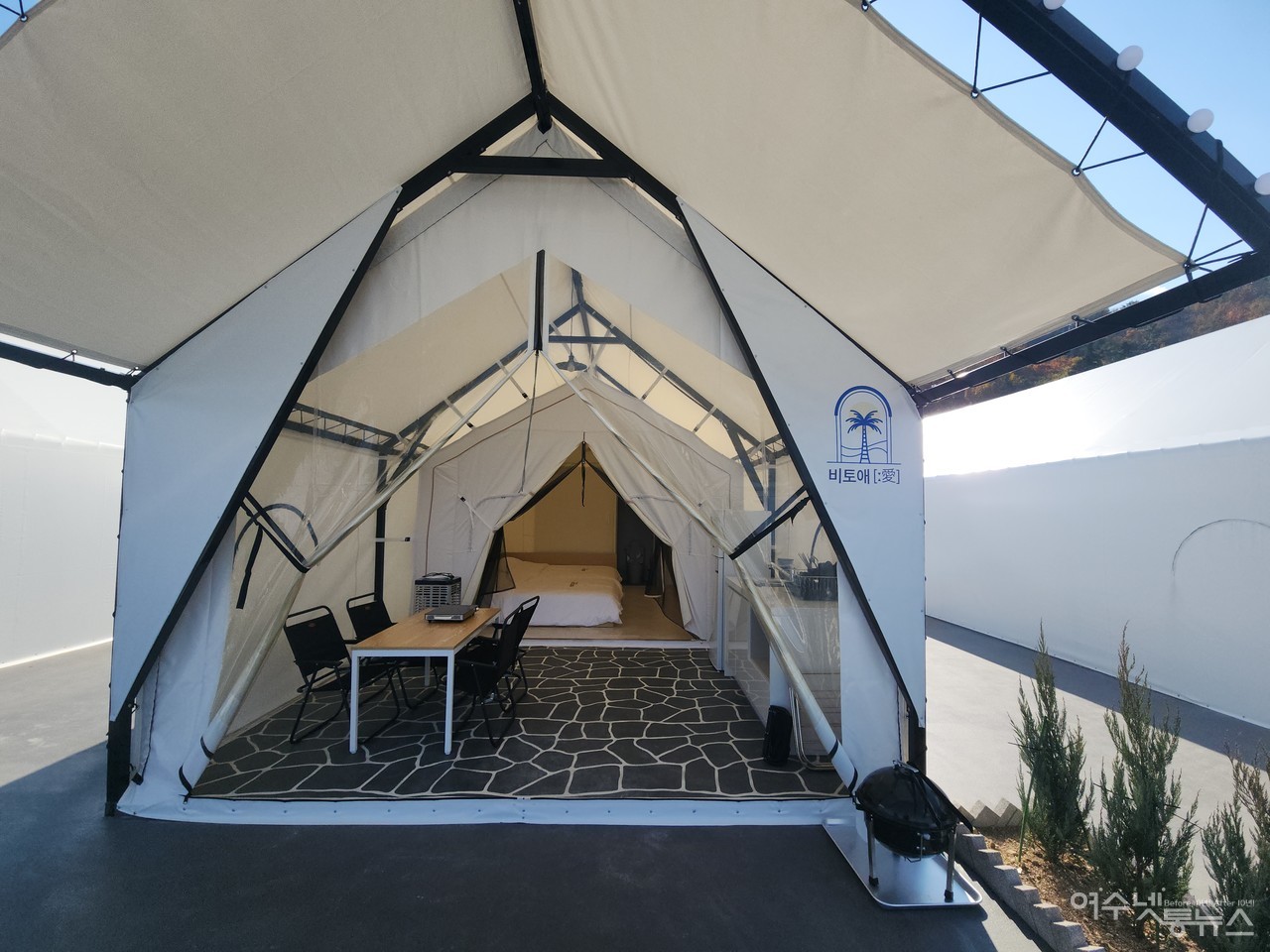 ▲여수시 돌산 안굴전에 위치한 럭셔리 글램핑 비토애가 6일 오픈해 여수의 또다른 감성캠핑이 기대된다 ⓒ심명남