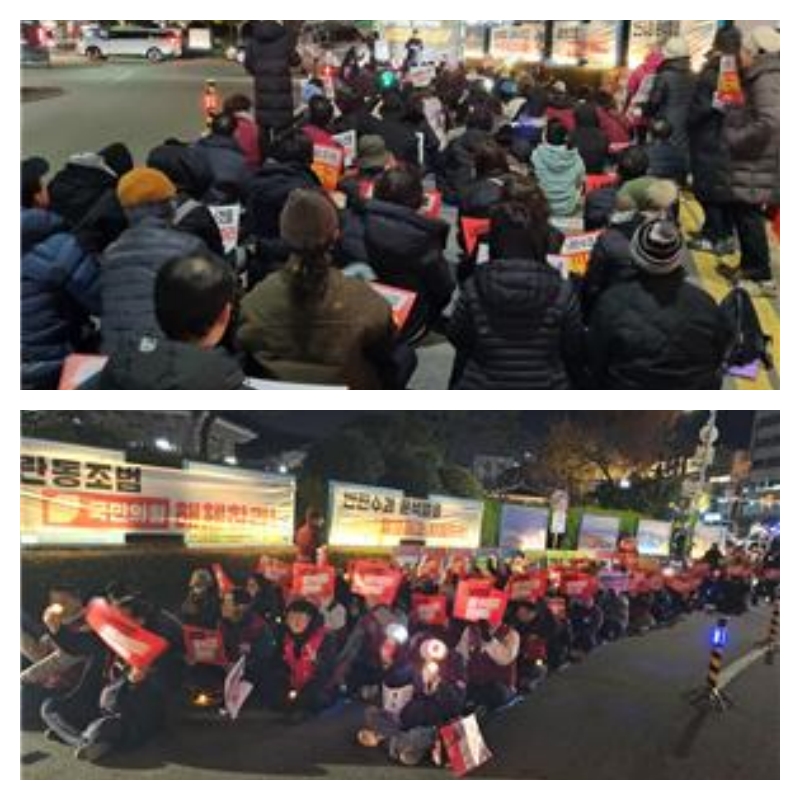 ▲촛불문화제 ⓒ여수시민비상행동