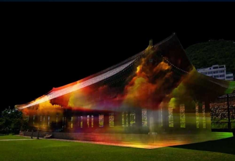 ▲ 진남관 미디어파사드 ⓒ여수시