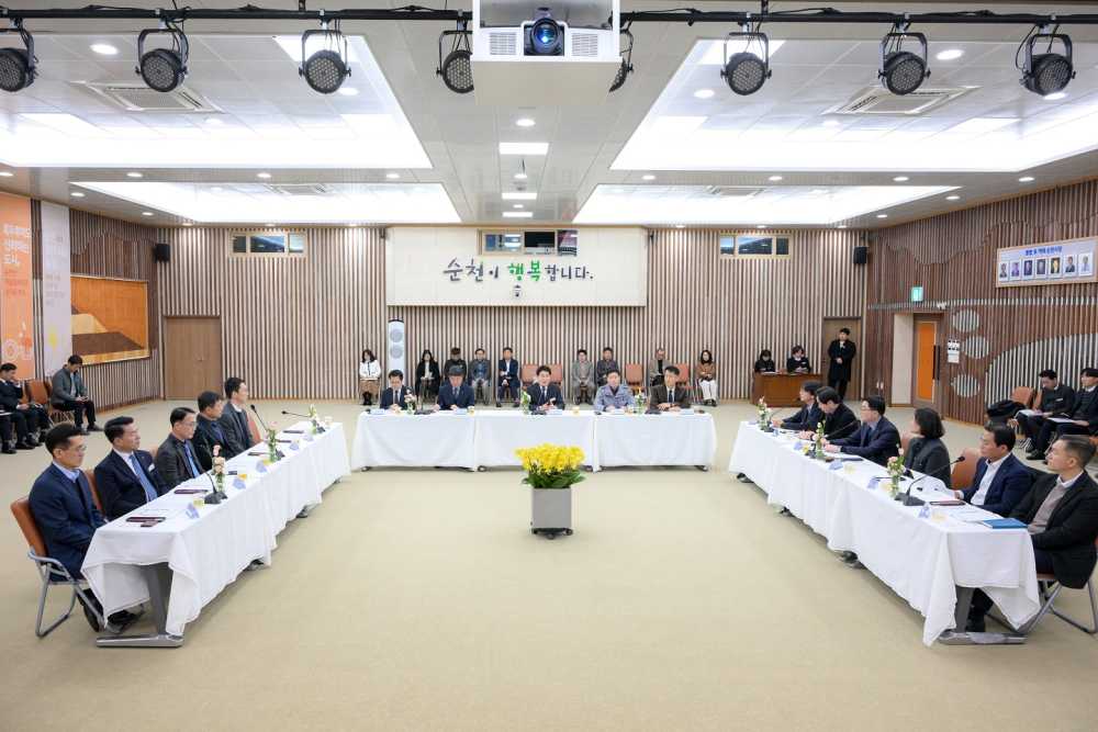 ▲ 유관기관·단체장 현안 간담회.ⓒ순천시
