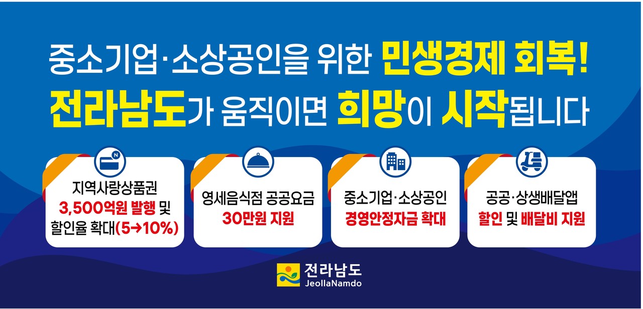 ▲중소기업 소상공인 민생경제 회복 ⓒ전라남도