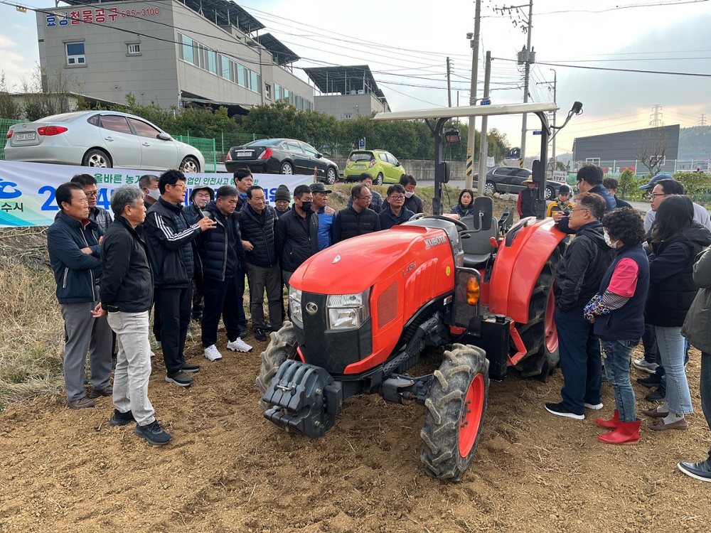 ▲2024년 여수시 농기계 현장실무교육 현장 모습 ⓒ여수시