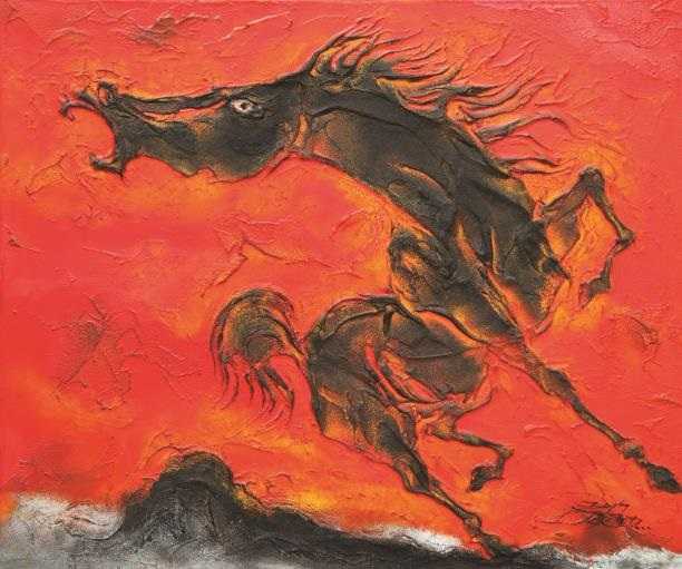 ▲조강훈 화백의 대표작 ‘달리는 말 ⓒ순천시