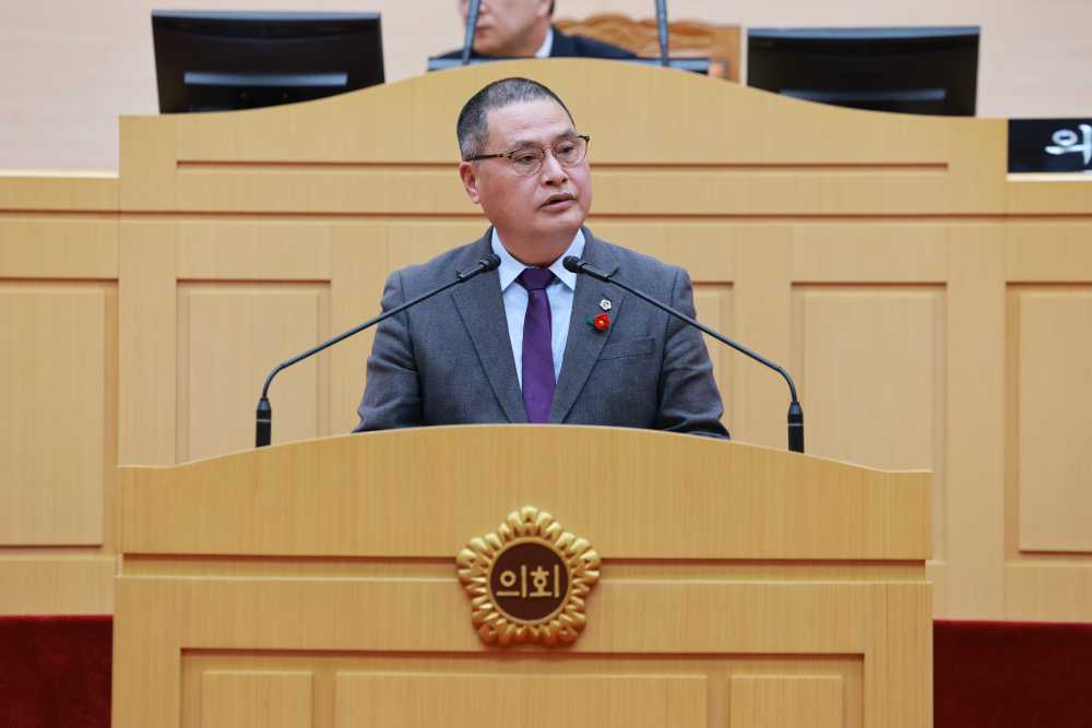 ▲주종섭 의원이 본회의에서 발언하고 있다. ⓒ전라남도의회 