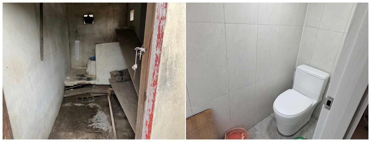 ▲시공 전(재래식 화장실) 시공 후(수세식 화장실) ⓒ여수시