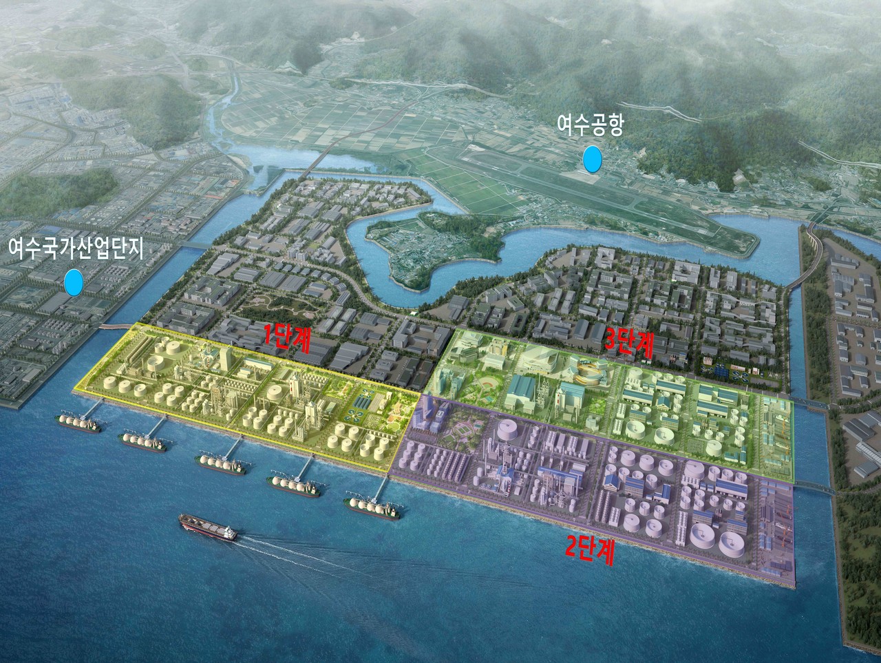 ▲광양항 율촌 융복합물류단지 조감도 ⓒ전라남도