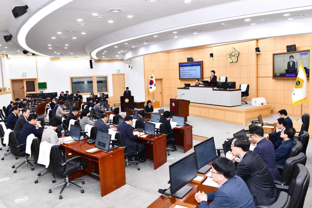 ▲여수시의회 본회의실 전경 ⓒ여수시의회