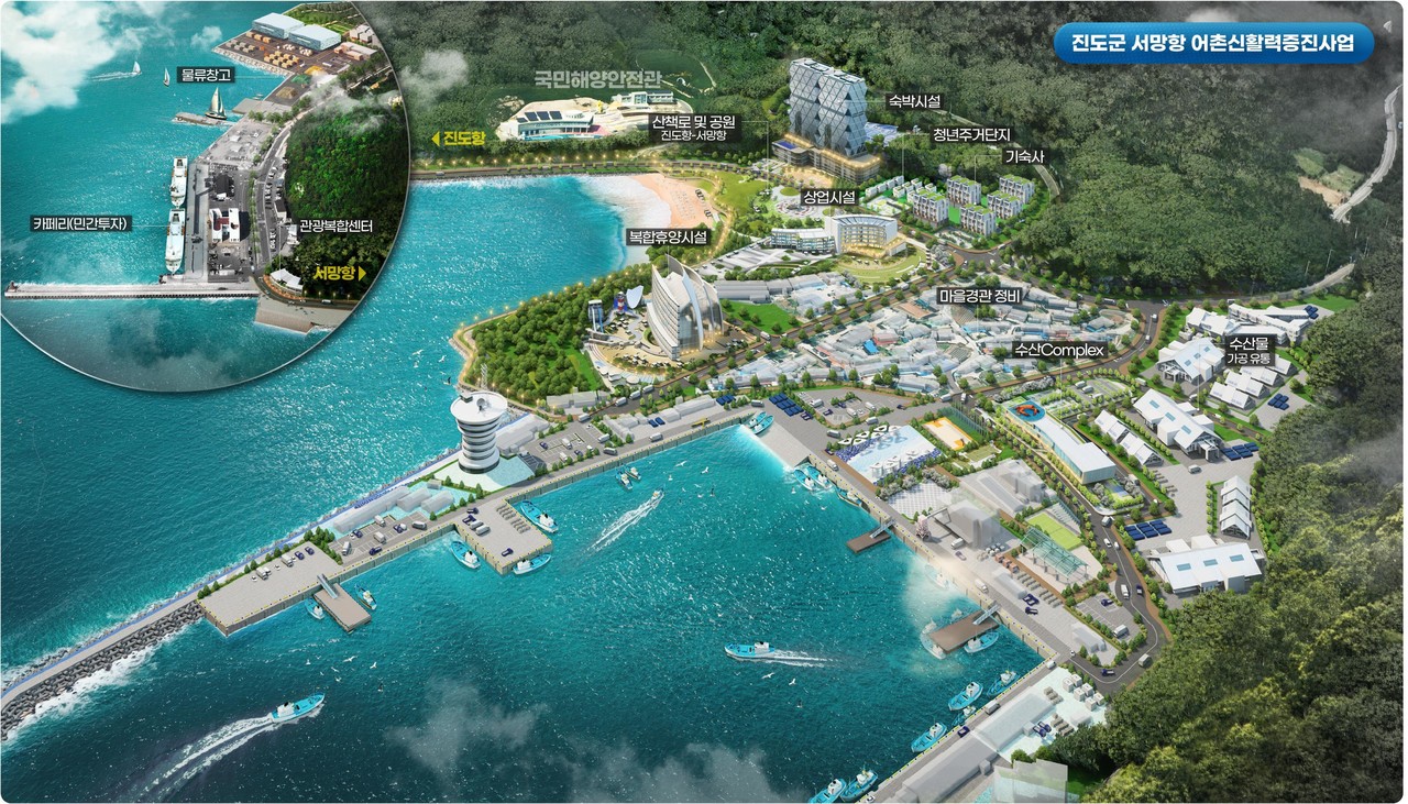 ▲어촌신활력증진사업 조감도(진도 서망항) ⓒ전라남도
