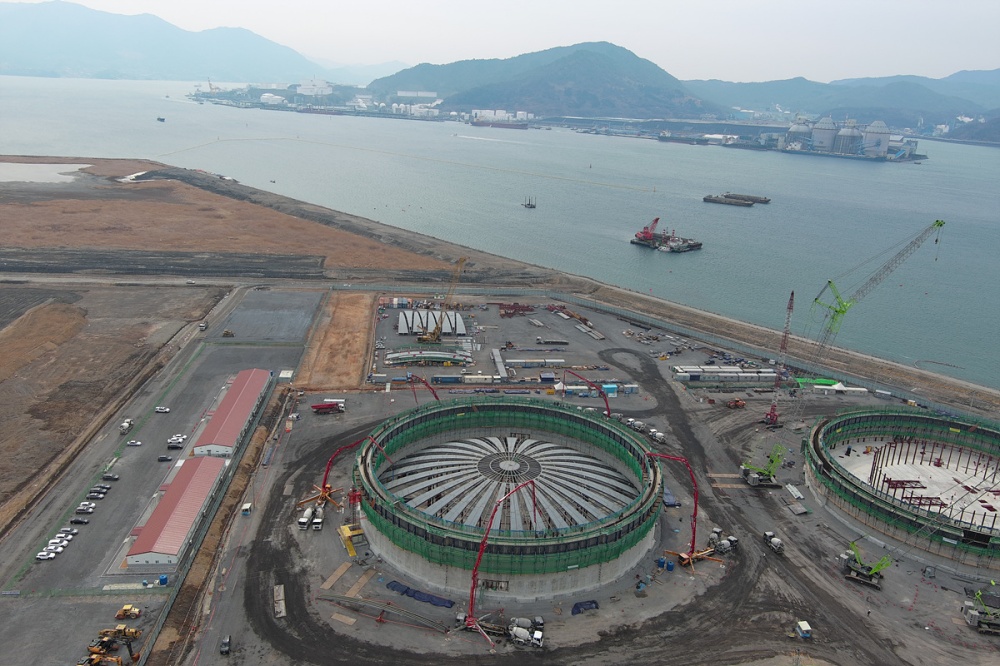 ▲동북아엘엔지허브터미널 공사 현장 사진 ⓒ여수시