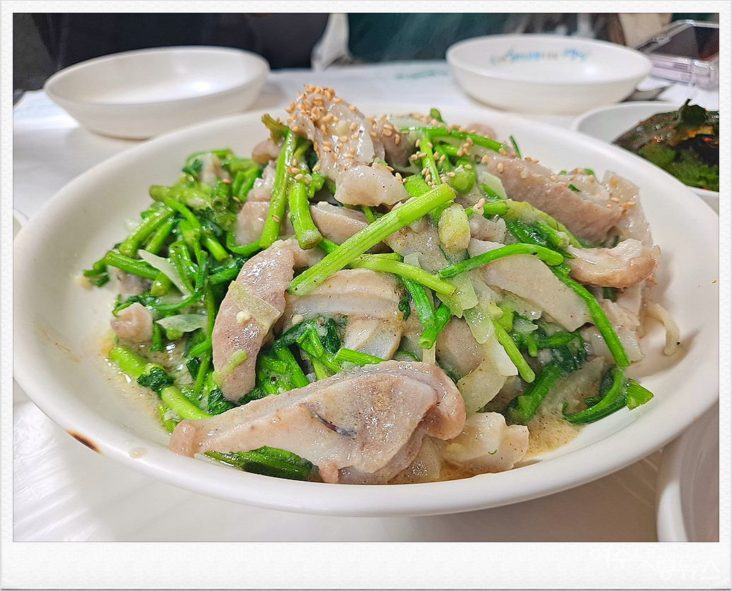 ▲여수 중앙동 풍산식당 대창수육이다. ⓒ조찬현