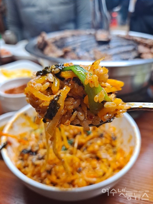 ▲여수 공화동 녹원갈비 토하젓비빔밥이다. ⓒ조찬현