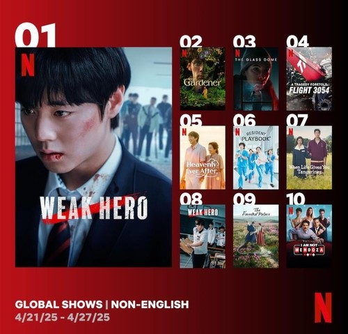 ▲  '약한영웅 2', 넷플릭스 비영어 시리즈 1위에[넷플릭스 갈무리. 재판매 및 DB 금지]