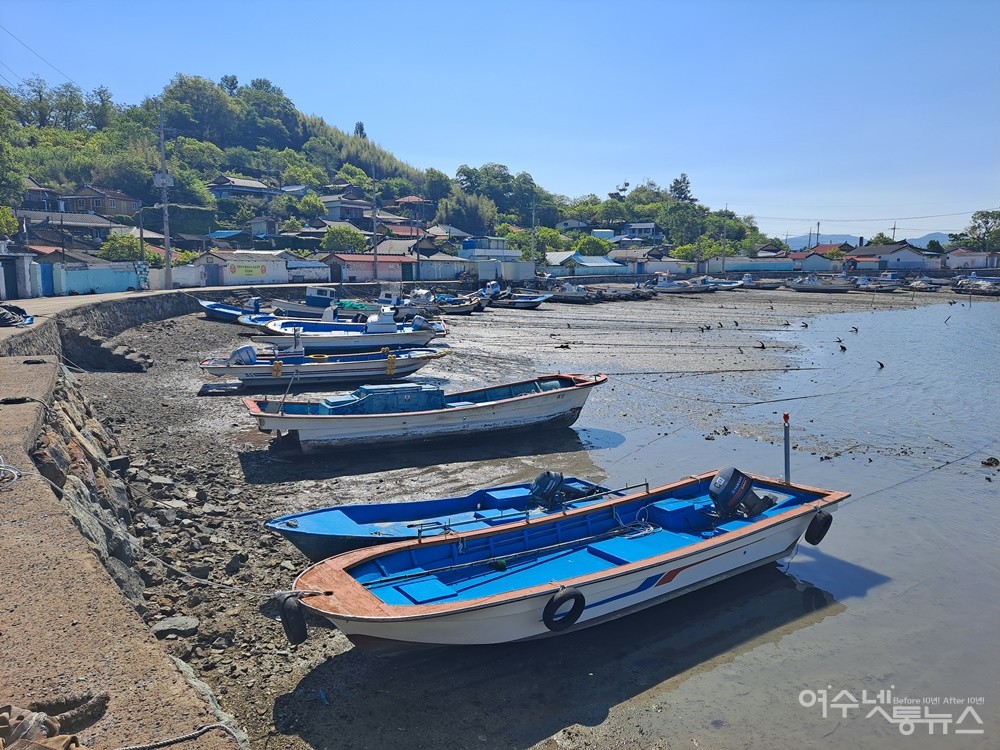 ▲ 전남 여수시 율촌면 조화리 송도 섬마을 전경이다. ⓒ조찬현