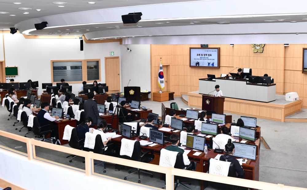 ▲ 제7기 여수시 청소년의회 발대식을 열고, 25일까지 공식 일정을 시작한다. ⓒ여수시의회