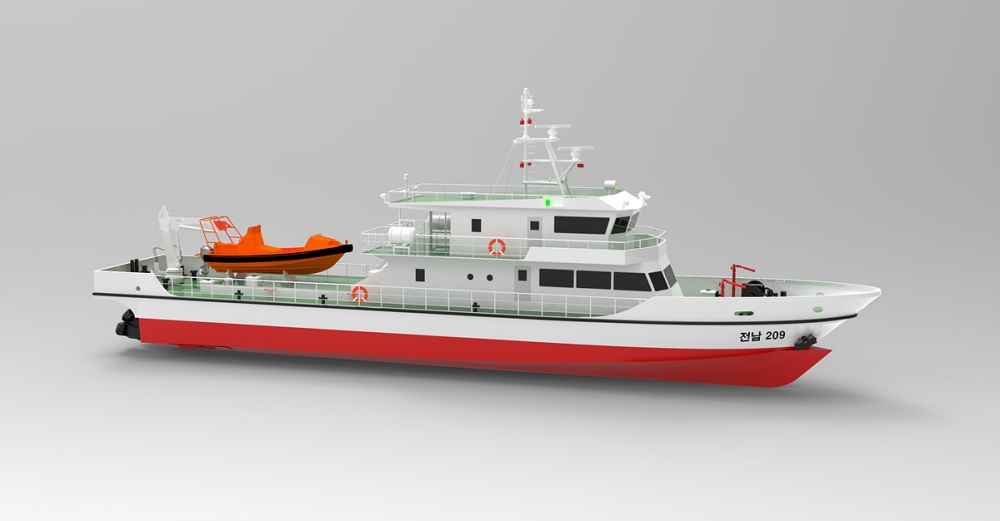 ▲다목적 관공선(어업지도선) 외형 조감도 ⓒ여수시