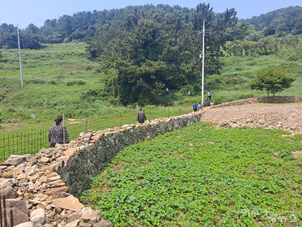 ▲ 시삽식은 남면 이야포 앞산에서 진행되었다. ⓒ조찬현