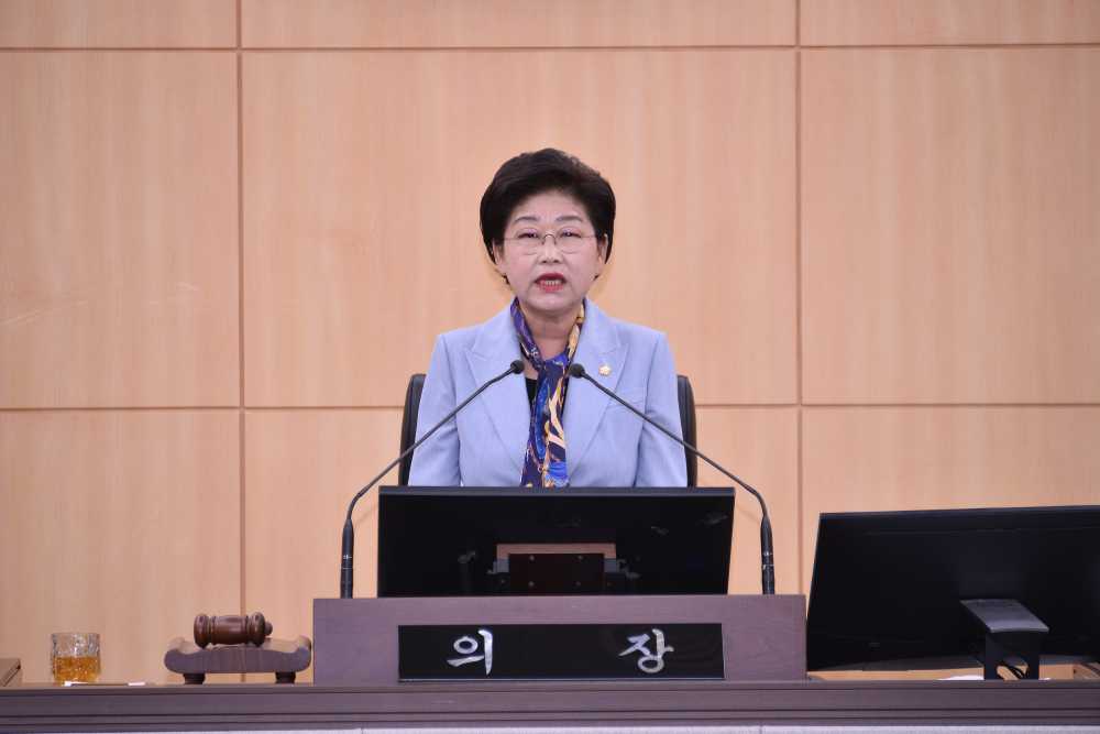 ▲ 백인숙 의장 모습ⓒ여수시의회