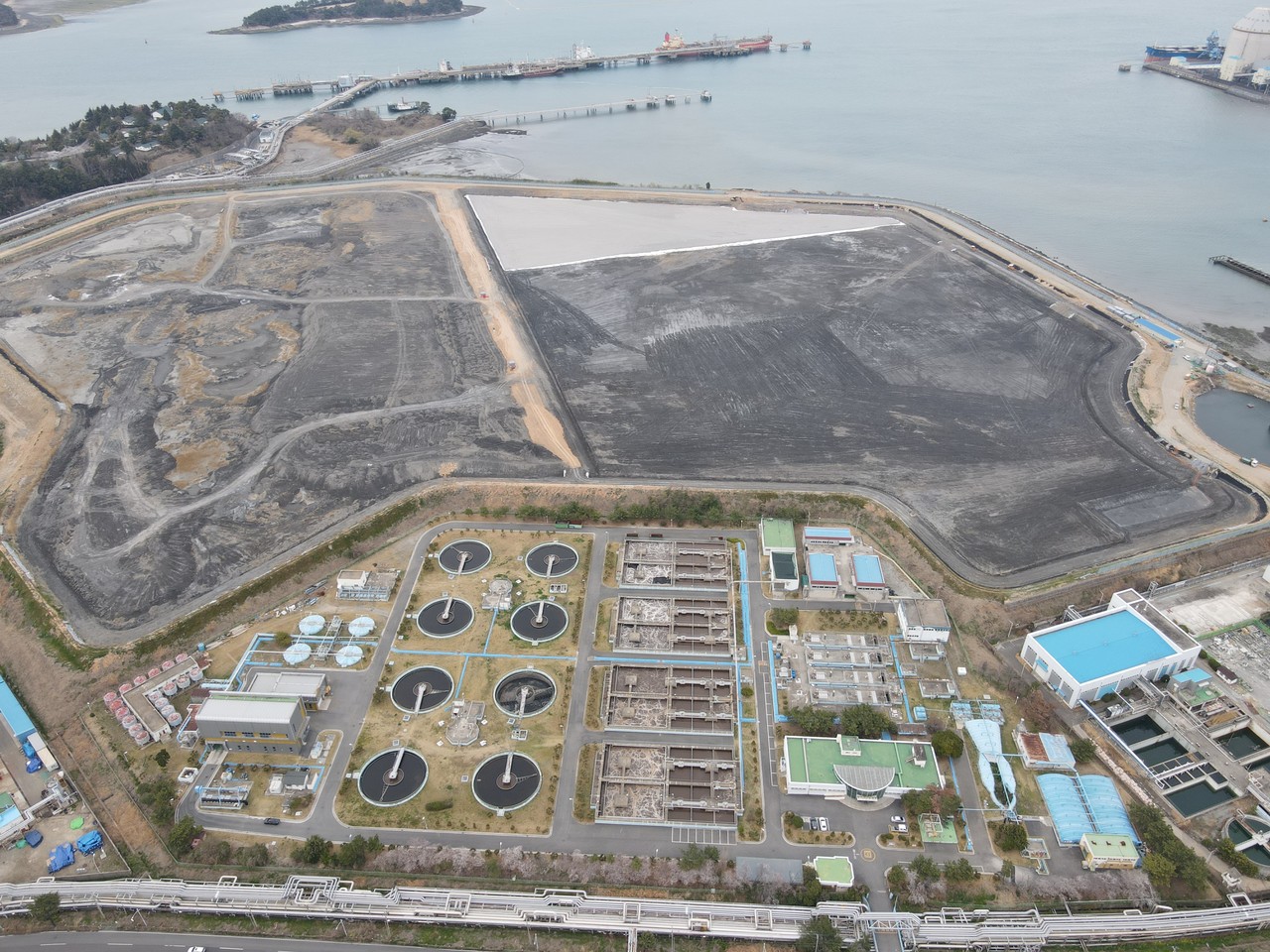 ▲한국동서발전 호남화력본부 회처리장 ⓒ여수시의회