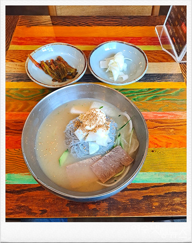 ▲ 여수 학동 다담골면옥 냉면이다. ⓒ조찬현