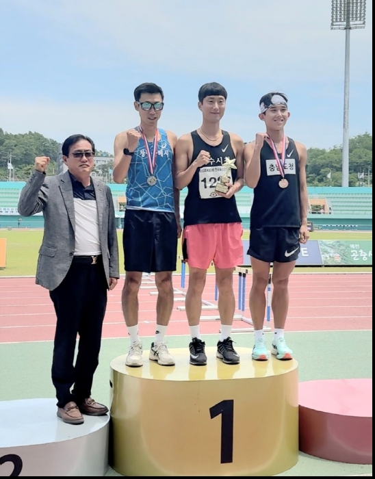 ▲‘제53회 KBS배 육상경기대회’에서 금메달을 차지했다. ⓒ여수시