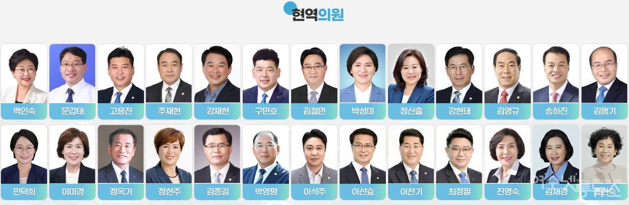 ▲ 여수시의회 현역의원 ⓒ여수시의회 홈피 캡처