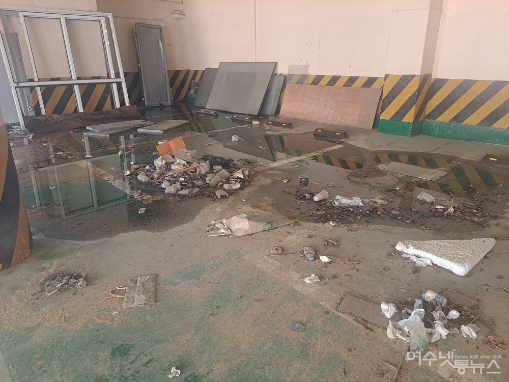 ▲ 폐숙박시설 내부에는 쓰레기가 무단투기 되고 있어 근본적인 조치가 필요해 보인다. ⓒ조찬현