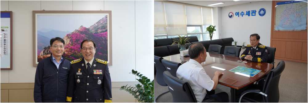 ▲ 여수시 주요 기관들을 방문해 인사를 나누고 협조를 당부했다. ⓒ여수소방서