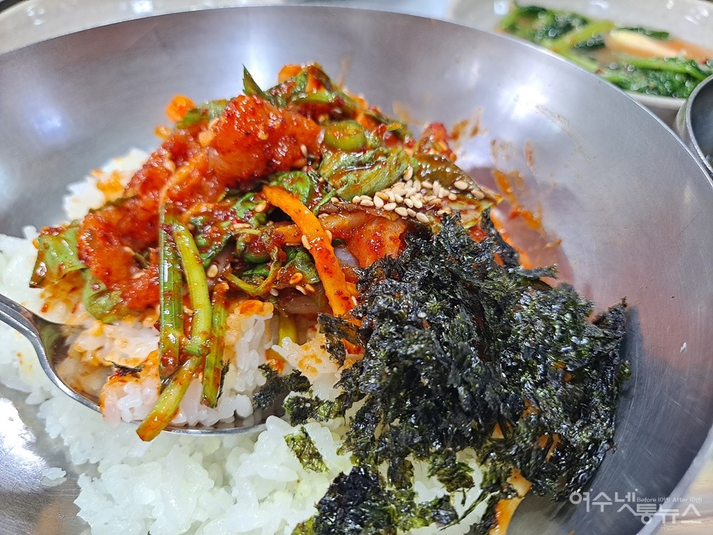 ▲ 새콤달콤 맛깔난 서대회비빔밥이다. ⓒ조찬현
