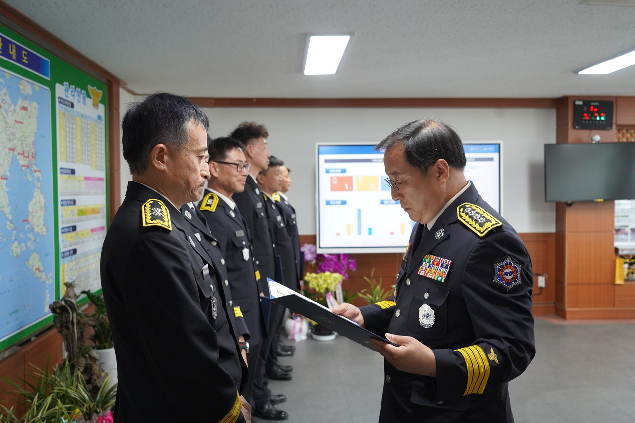 ▲ 여수소방서 소방경 임용식 ⓒ여수소방서
