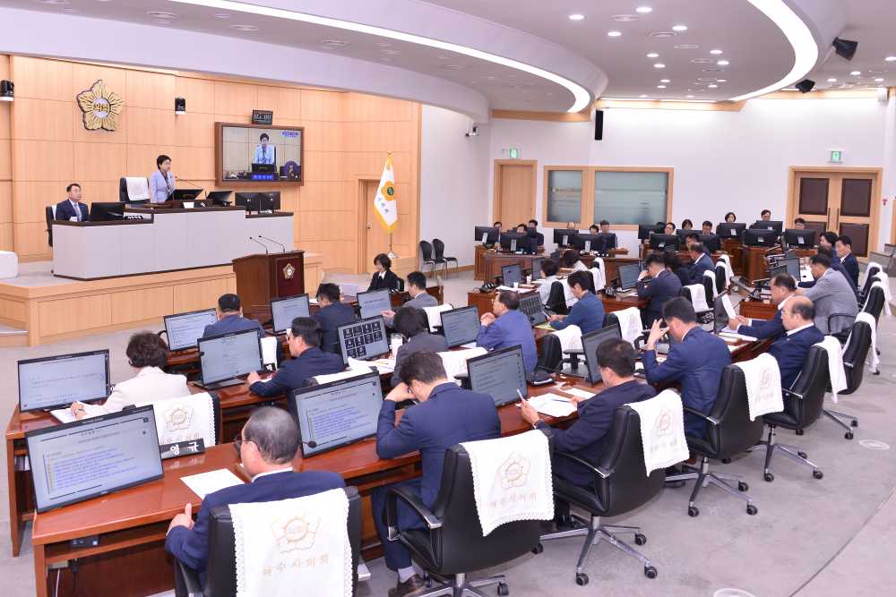 ▲여수시의회, “지역 언론 뿌리째 흔드는 여수MBC 순천 이전 시도 강력 규탄 ⓒ여수시의회