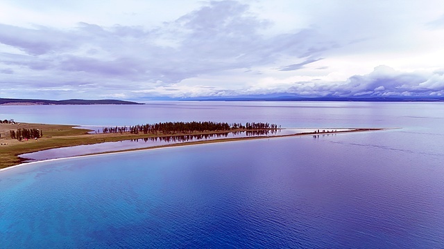 ▲ 드론으로 촬영한 홉스골 호수 모습 ⓒ오문수