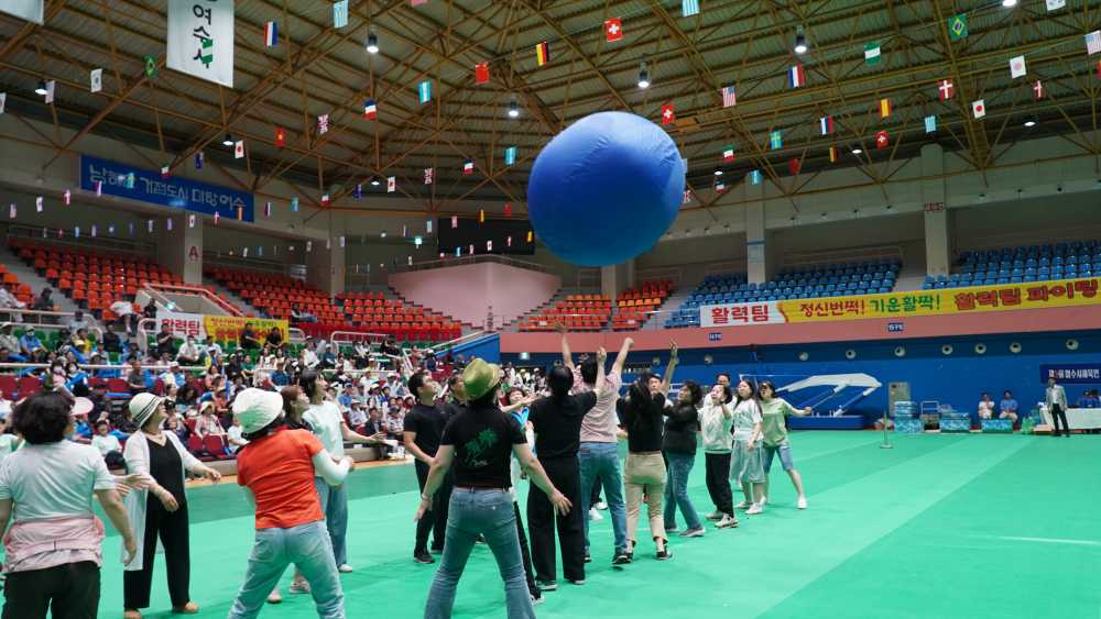 ▲ 공 굴리기 모습 ⓒ여수시체육회