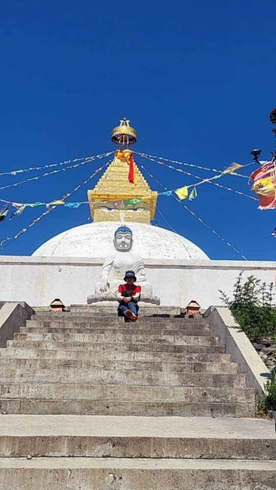 ▲ 아마르바야스갈란트 사원 뒤쪽에 있는 스투파 모습 ⓒ오문수