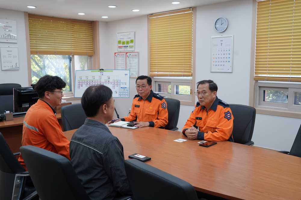 ▲롯데케미컬 첨단소재 방문 ⓒ여수소방서