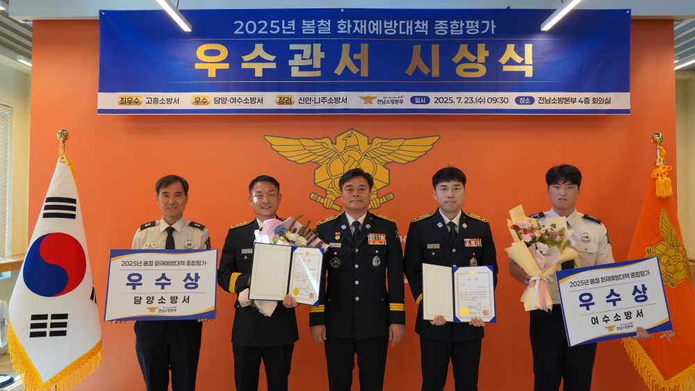 ▲‘2025년 봄철 화재예방대책 종합평가’ ⓒ여수소방서