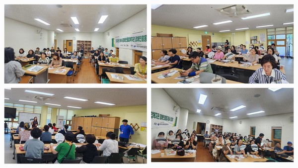 ▲온열질환예방교육 및 간담회를 진행하고 있다. ⓒ여수시장애인종합복지관