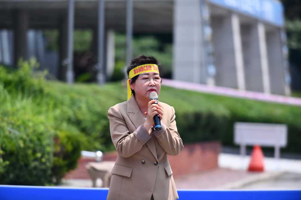 ▲ 여수MBC 이전 철회 촉구 규탄대회 및 삭발식 개최 ⓒ여수시의회