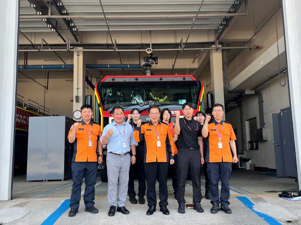 ▲여수공항 방문 모습ⓒ여수소방서