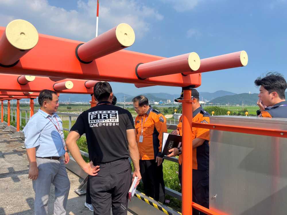 ▲여수공항 방문 모습ⓒ여수소방서