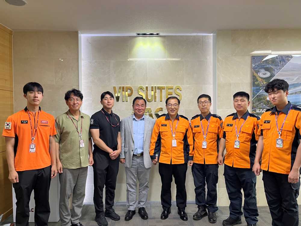 ▲여수공항 방문 모습ⓒ여수소방서